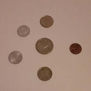 Six Assorted European Coins - Mini Collection